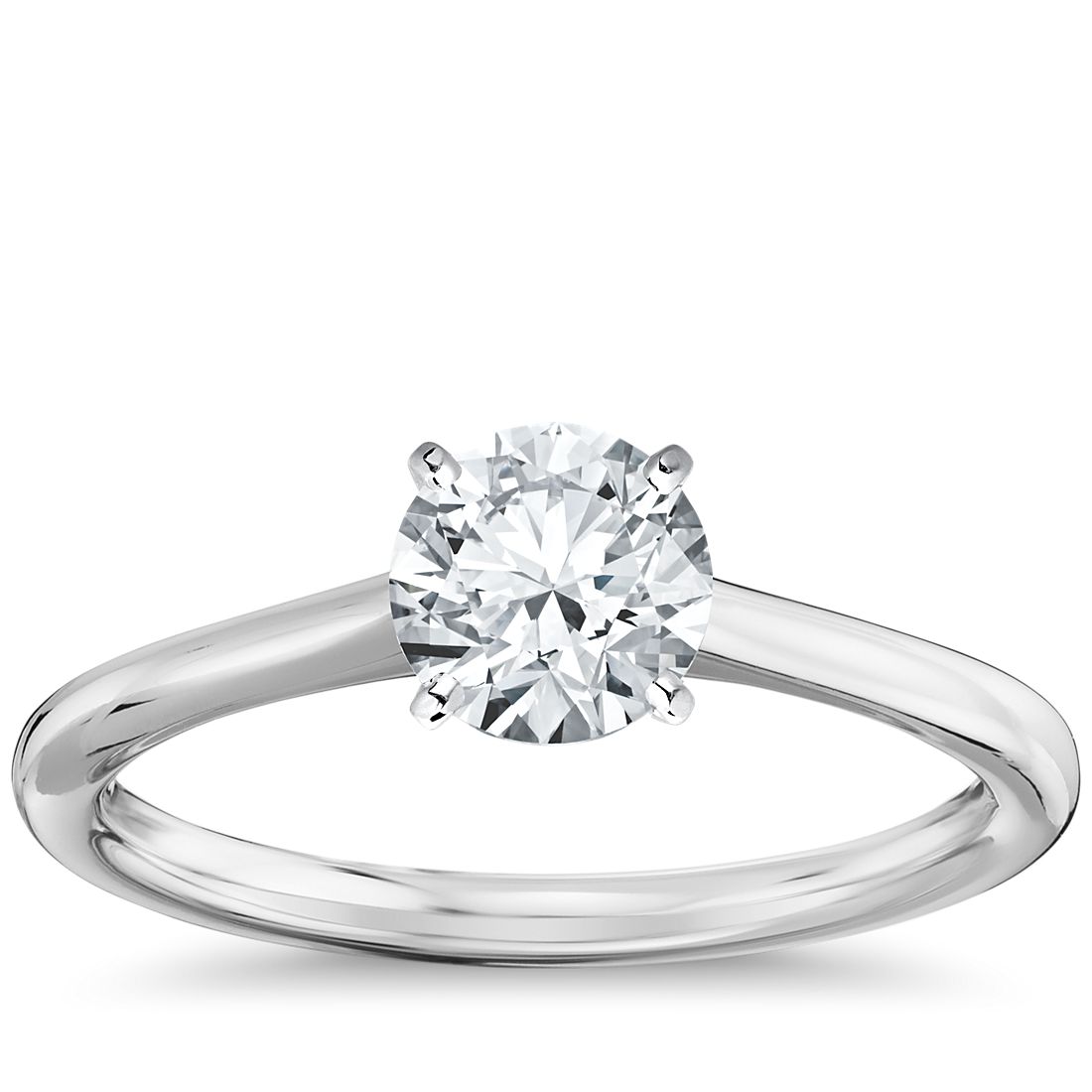 Petite Solitaire Engagement  Ring  in 14k White  Gold  Blue Nile